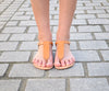 Ancient greek sandals, Tan sandals, T-strap sandals, Greek leather sandals, womens leather sandals, flat sandals AGAPI sandals,