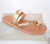 Ancient Greek leather sandals/ gladiator thong sandals/ handmade leather shoes/ roman greek style/ t-strap sandals with toe ring
