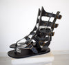 Gladiator Men Sandals, Handmade Leather Black Sandals, Genuine Leather sandals, Movie and Theater gladiator sandals, Sandals for Party