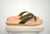 Flip flop Greek Leather sandals - slipers Men, Thongs khaki Color, leather sole - insole