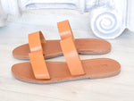 Women's Leather Slides Sandals