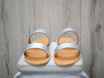 Women's Leather Slides Sandals