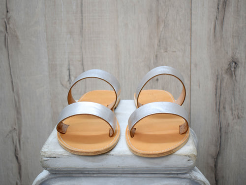 Women's Leather Slides Sandals