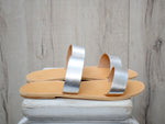 Women's Leather Slides Sandals