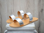 Women's Leather Slides Sandals