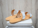 Women's Leather Slides Sandals