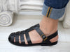 Men's Fisherman leather sandals handmade and with closed toe