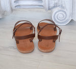 Greek handmade, Brown sandals, High Quality Genuine Leather, handcrafted leather, Roman sandals, Spartan leather sandals, ANTIPAROS