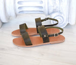 Ancient Greek sandals, Spartan leather sandals, handmade sandals, handcrafted leather, khaki sandals ARTEMIS