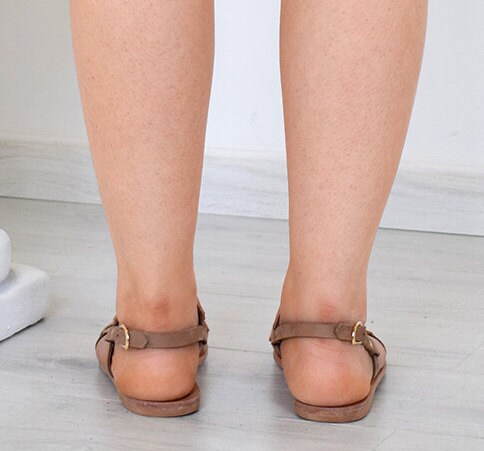 ADONIA Slip on Sandals/ Greek Sandals/ Leather Sandals/ Roman Sandals/ Women's Sandals/ Leather flats/ Handmade sandals/ mules