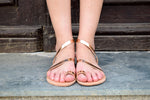 sandals, Ancient Greek leather sandals, Strappy sandals, Rose gold sandals, Ankle strap sandals, Toe ring sandals, Wedding sandals, HERA