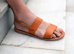 Wedding Sandals, Handmade Sandals, Tan Sandals, Handcrafted Leather Sandals, Greek Handmade Sandals, ARTEMIS Men Sandals,