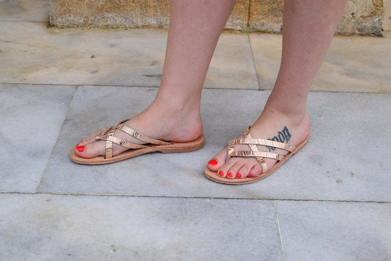 sandals, Ancient grecian sandals, Greek leather sandals, roman sandals, womens leather sandals, Metal gold sandals,leather sandals CORALIE