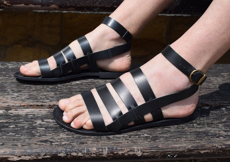 Gladiator Men Sandals/ Gift For Men/ leather sandals/ Handmade Sparta Sandals/ Men Gift/ Men black sandals/ Genuine Leather