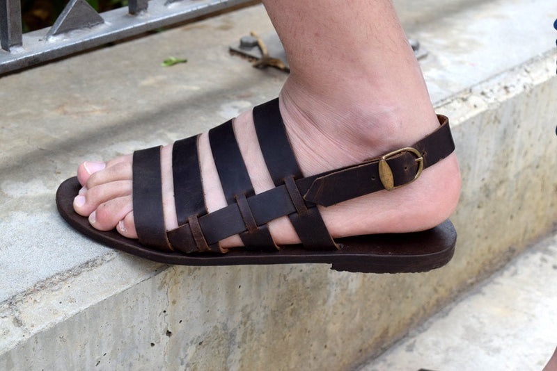 Leather sandals men/ Slide leather sandals/ Slide men sandals/ Men leather sandals/ Men sandals/ 2018 sandals/ Gift for him/ Gift for men