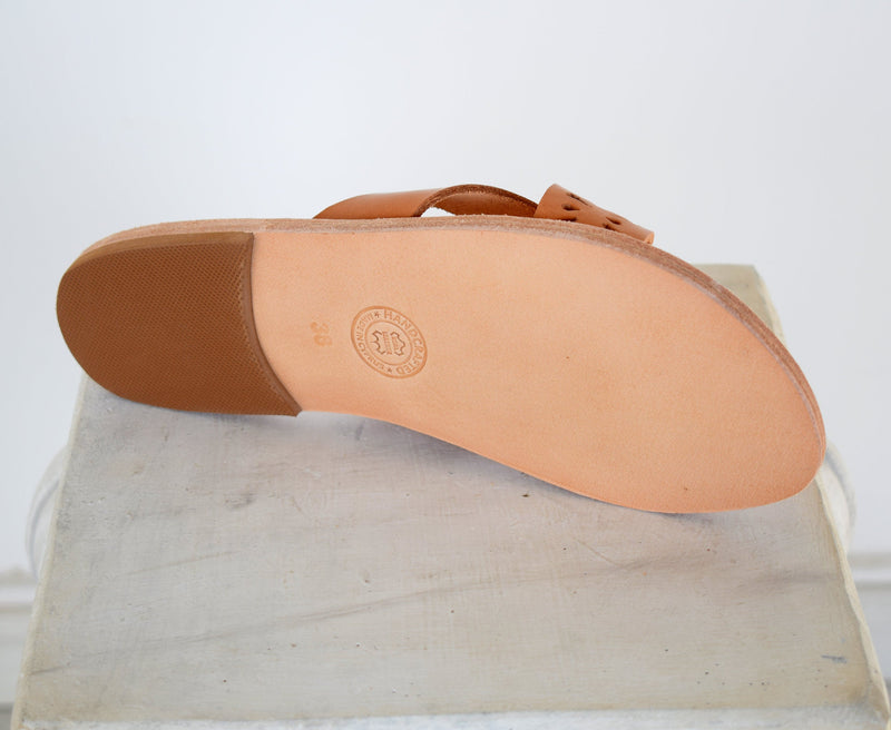 Ancient Greek leather sandals, Greek Women Slide Sandals, Leather Sandals, Women Leather Slide Sandals, Slip on sandals, ORCHIDEA