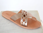 Ancient Greek leather sandals, Greek Women Slide Sandals, Leather Sandals, Women Leather Slide Sandals, Slip on sandals, ORCHIDEA
