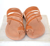 leather sandals, strap sandals with toe ring, Ancient Greek handmade leather shoes, greek style sandals, Thong sandals, Tan Sandals,
