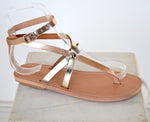 Greek leather sandals/ ankle cuff sandals/ ancient grecian sandals/ handmade thong sandals/ Greek flats/ roman greek style, MEDUSA
