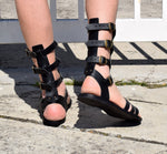 LEONIDAS Sandals, Gladiator Men Sandals, Movie and Theater gladiator sandals, Handmade Sparta Sandals, Genuine Leather Black sandals