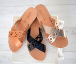 Ancient Greek leather sandals, Greek Women Slide Sandals, Leather Sandals, Women Leather Slide Sandals, Slip on sandals, ORCHIDEA