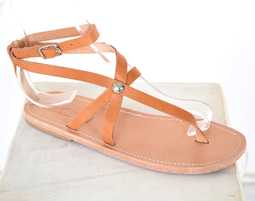 Greek leather sandals/ ankle cuff sandals/ ancient grecian sandals/ handmade thong sandals/ Greek flats/ roman greek style, MEDUSA