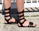 LEONIDAS Sandals, Gladiator Men Sandals, Movie and Theater gladiator sandals, Handmade Sparta Sandals, Genuine Leather Black sandals