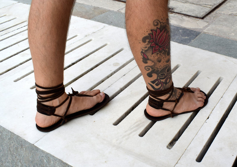 men's dress sandals for beach wedding Men's Brown Genuine Leather Fisherman Sandals Vintage Summer Dress Shoes for Outdoor Events, Beach Weddings and Casual Gatherings 2026