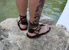 Barefoot men sandals, Leather Sandals, barefoot shoes, Beach Barefoot Sandals at khaki Leather.