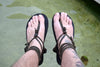 Barefoot men sandals, Leather Sandals, barefoot shoes, Beach Barefoot Sandals at khaki Leather.