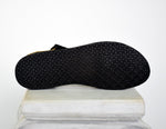 Running sport sandals for men with black and yellow leather
