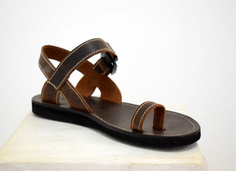 Men sport sandals with High Quality Genuine Leather and Free express shipping