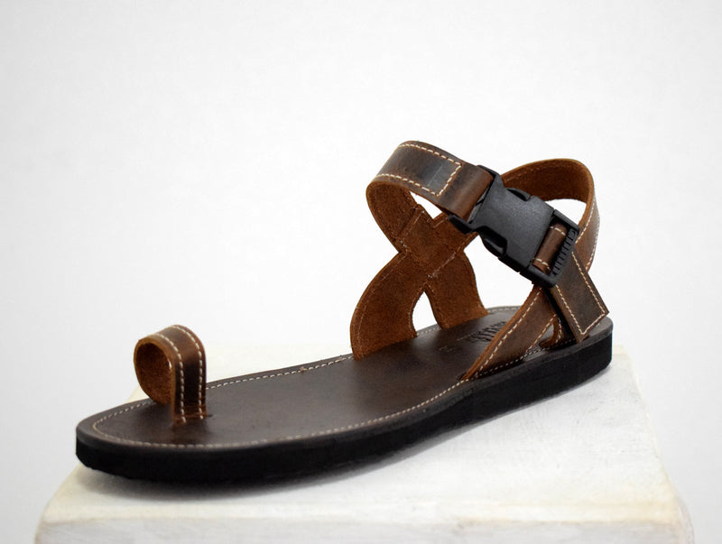 Men sport sandals with High Quality Genuine Leather and Free express shipping