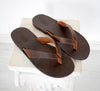 Flip flop Greek Leather sandals - slipers Men, Thongs brown Color, leather sole - insole
