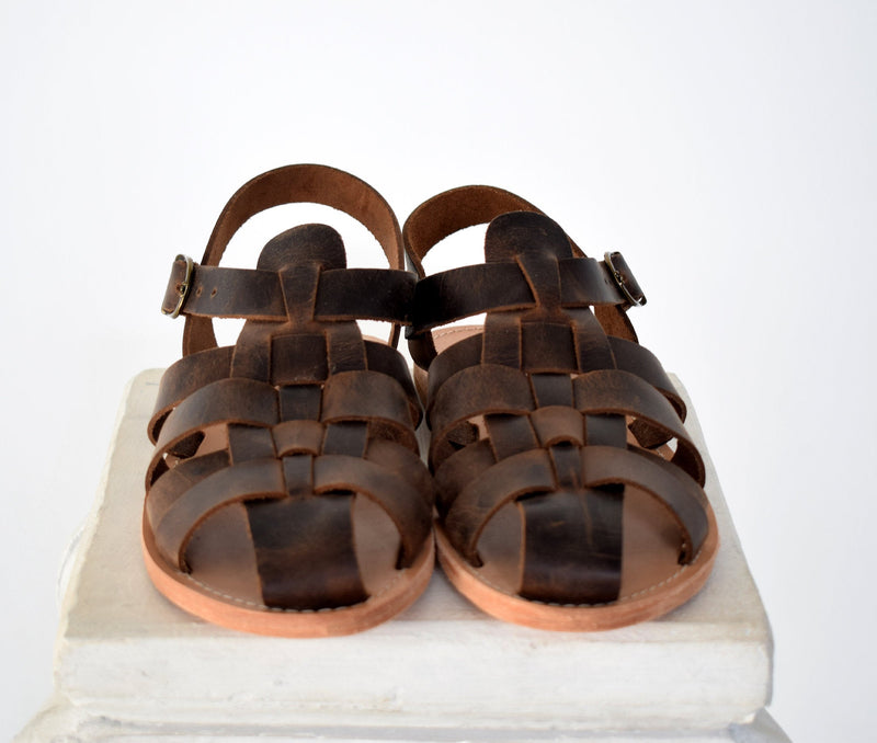 Greek Men Leather Sandals made by hand.