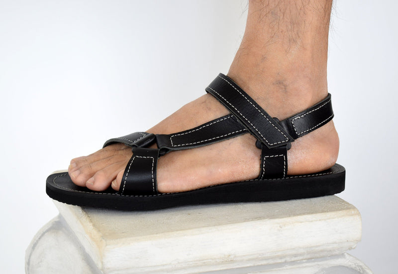 Chunky two-strap sandals - WHITE – Elmario Shoes