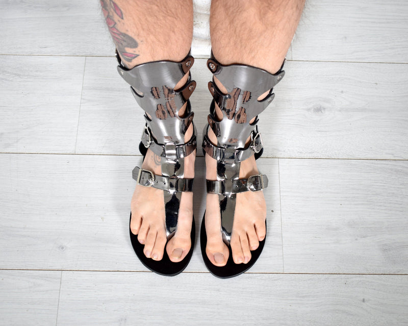 Gladiator Men Sandals, Movie and Theater gladiator sandals, Handmade Sparta Sandals, Genuine Leather sandals, Sandals for Party