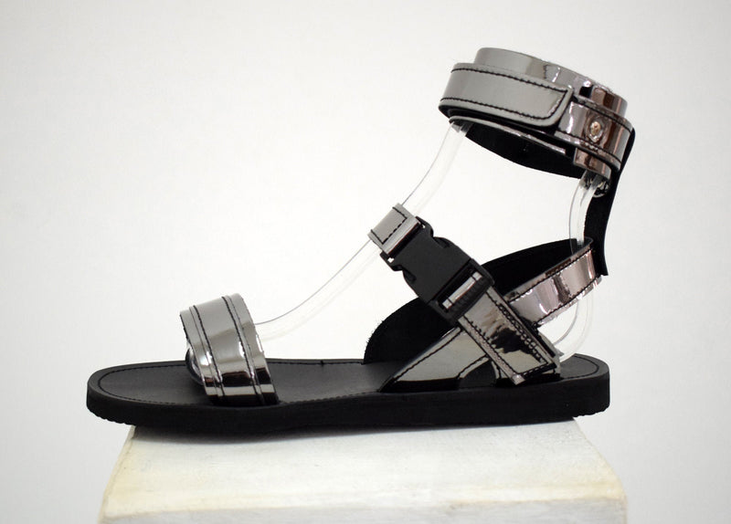 Men Greek leather sandals, Dark silver color, Handmade Sandals, Men Sandals, Draco Men Sandals, Genuine Leather sandals, Sport men Sandals