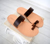 Flip flop men Greek Leather sandals, slipers Men, Thongs brown Color, leather sole - insole