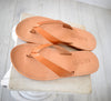 Flip Flop - Thong men Greek Leather sandals, slipers Men, Tan Color, leather sole - insole