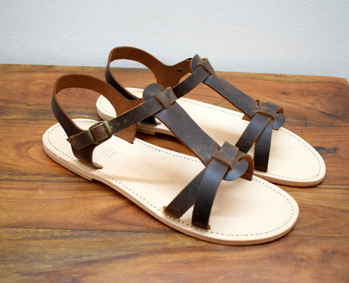 Men greek leather sandals Handmade Spartan sandals