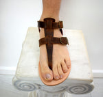 Men's gladiator leather sandals.