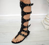White Gladiator Roman Men Grecian Spartan Sandals