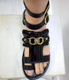 Emperor Gladiator roman men sandals, Greek theatrical medieval costume sandals, Halloween Armor Male spartacus, fantasy cosplay clothing