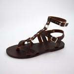 Gladiator Roman Grecian Spartan Mens Brown Spartacus Halloween sandals