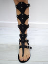 White Gladiator Roman Men Grecian Spartan Sandals