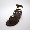 Gladiator Roman Grecian Spartan Mens Brown Spartacus Halloween sandals