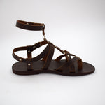 Gladiator Roman Grecian Spartan Mens Brown Spartacus Halloween sandals