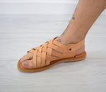 Gladiator Renaissance Tan leather men sandals, Gift For Men, Free shipping, Handmade Sandals, Genuine Leather sandals