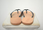 Flip flop Greek Leather sandals - slipers Men, Thongs Blue Color, leather sole - insole